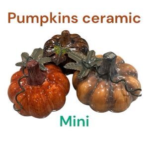 Pumpkin Decor Set 3 adorable mini pumpkins